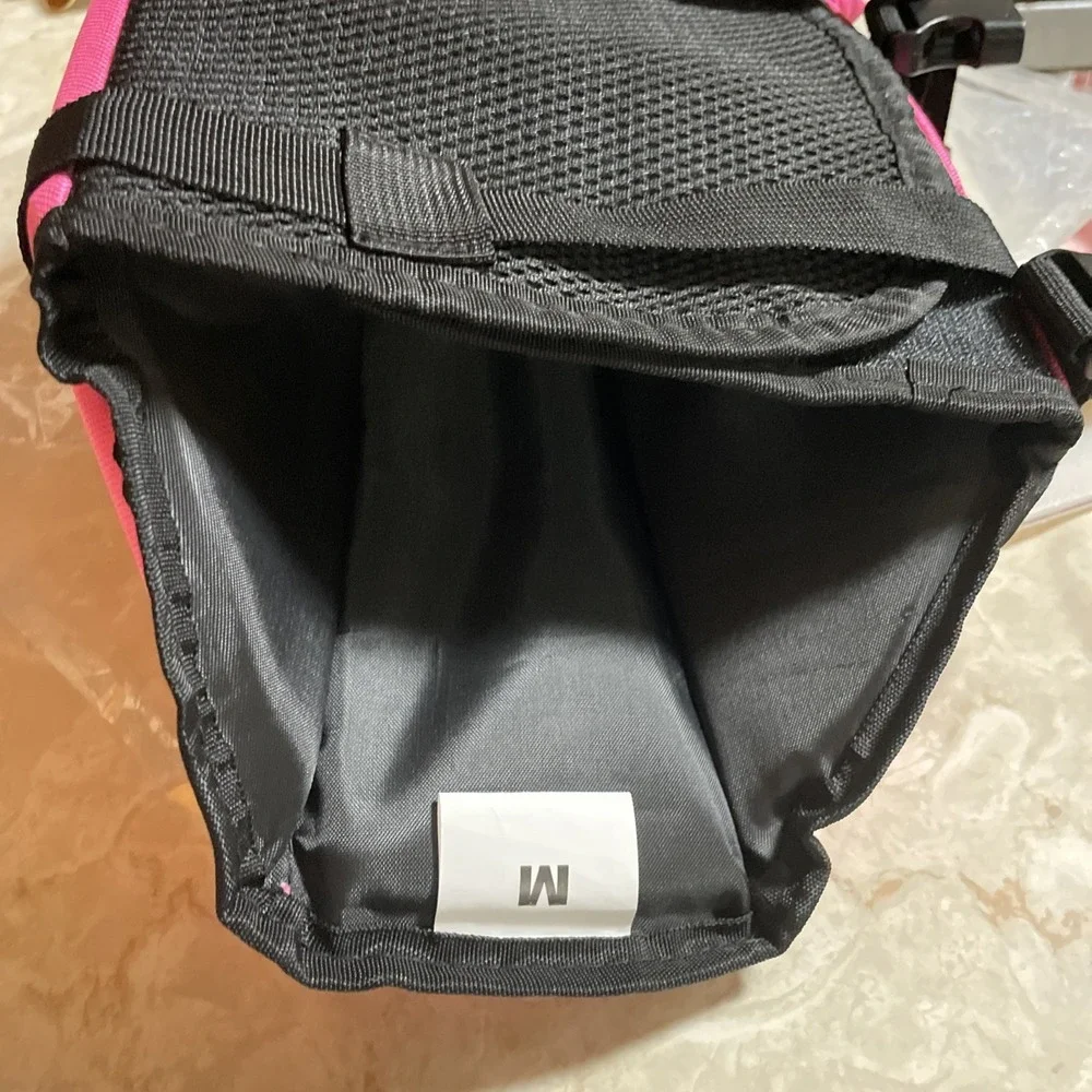 Pink and Black Dog Life Preserver‎ Reflective Leash Connection Medium